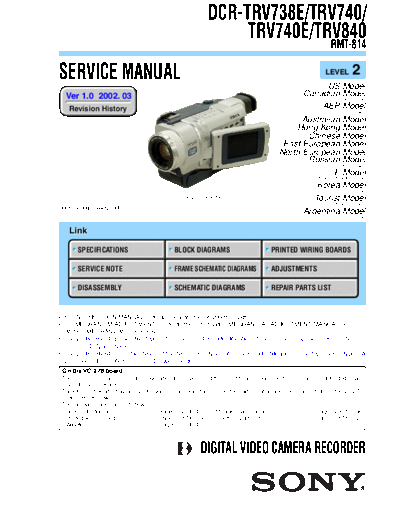 CAMARA SONY DCR - TRV 738---740---840 FULL ---