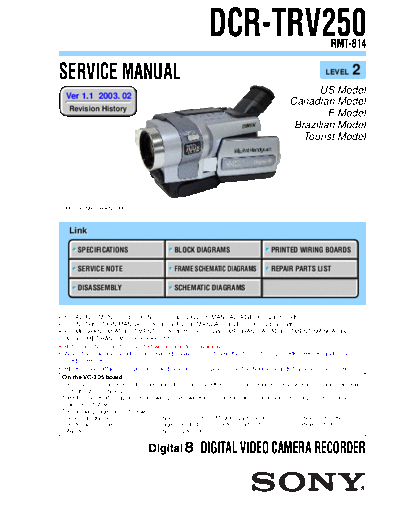 SONY DCR-TRV250 L2 v1.1     9876241-81