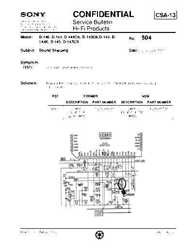 HiFi - Sony Service Bulletin 504
