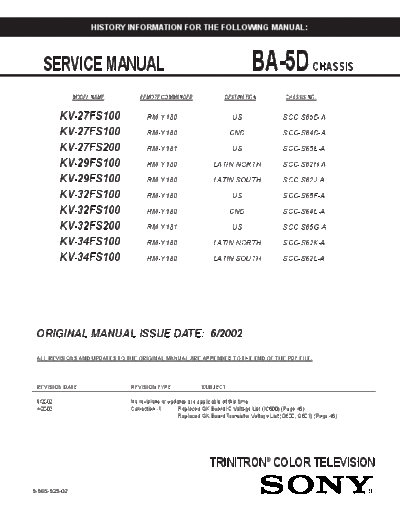 KV-27FS100_FS200 Chassis BA5-D