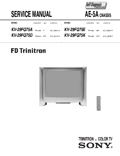 KV-29FQ75 Chassis AE5A