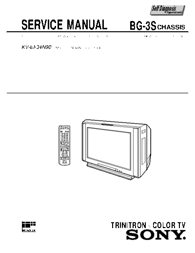 SONY KV-EF34N90 chassis BG-3S