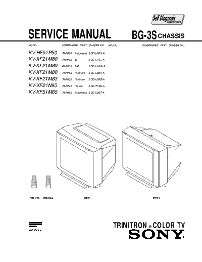 SONY KV-XF21N90 chassis BG-3S