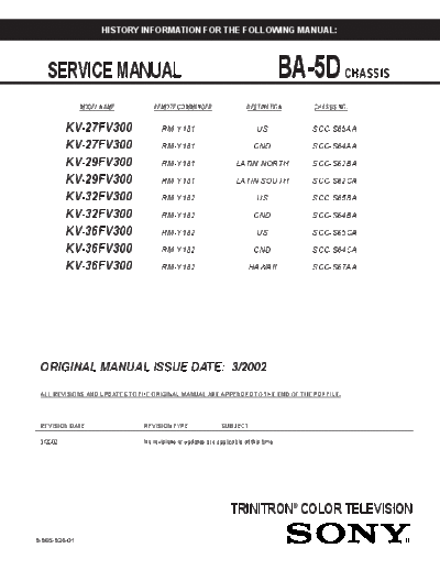 SONY KV27FV300_KV32FV300_KV36 BA-5D