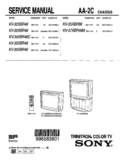 Sony KV-32-35-37XBR48~88