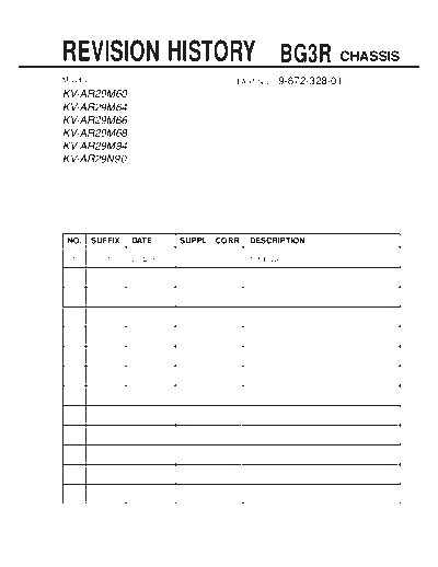 Sony KV-AR29M60,64,66,68,94(BG3R)