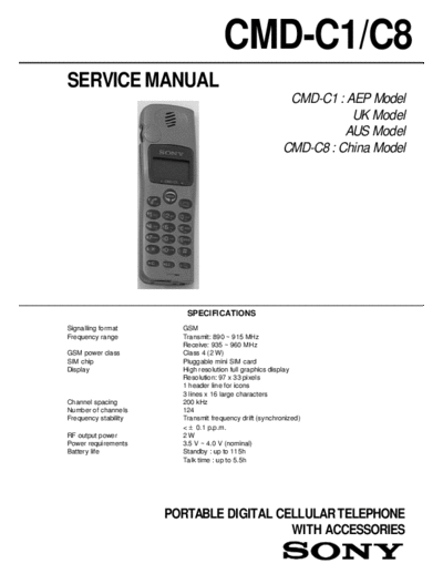 Sony CMD-C1-C8