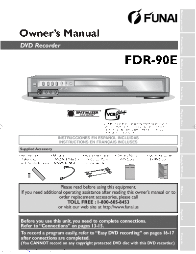 FDR-90E Инструкция
