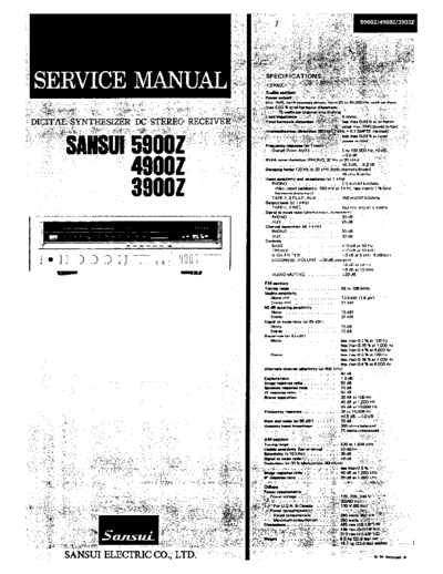 Sansui 5900Z, 4900Z, 3900Z