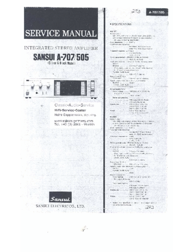 Sansui A-707, A-505
