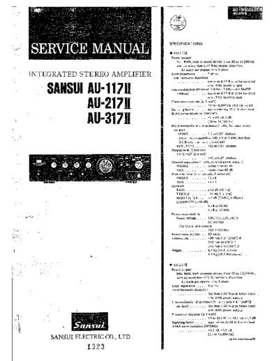 Sansui AU-117II, AU-217II, AU-317II