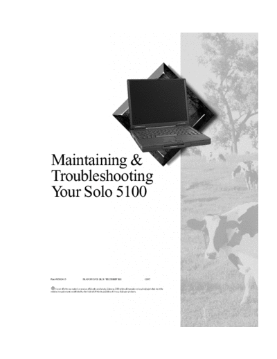 SOLO 5100 MAINTENANCE AND TROUBLE GUIDE