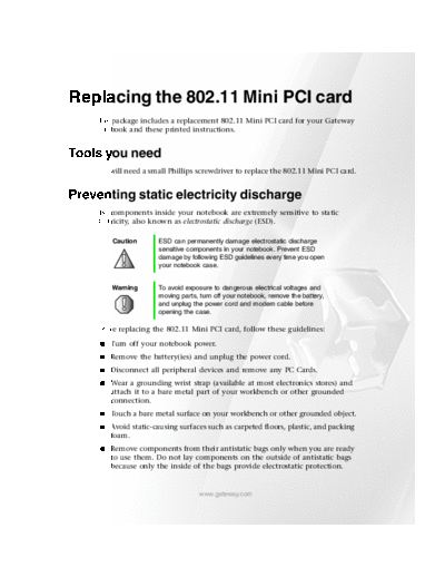 200STM ADD REMOVE 802.11 MINI PCI CARD