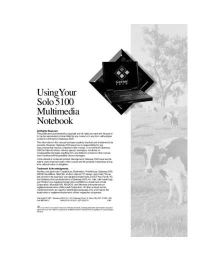 SOLO 5100 USER MANUAL