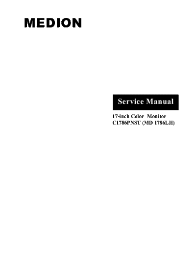 MD(LITEON )C1786PNST_Service manual