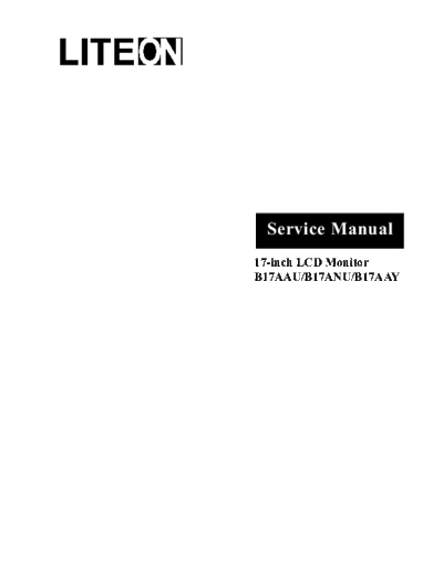B17AAx Service Manual