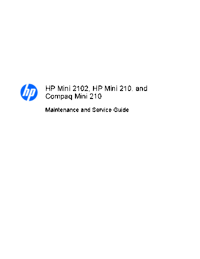 hp mini 2102, hp mini 210, and compaq mini 210
