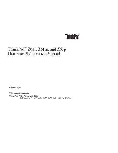 thinkpad z61e z61m z61p