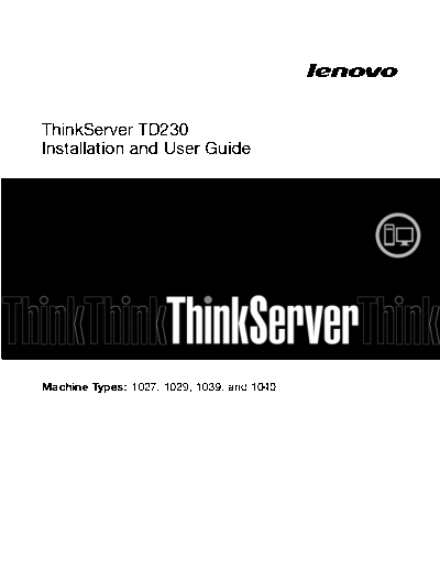 thinkserver td230 installation and user guide