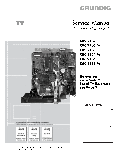 CUC-2130 & 2130M & 2031 & 2031M & 2036 & 2036M