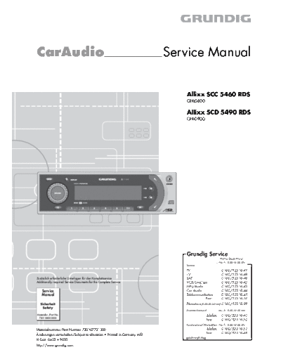 SCC-5460RDS & SCD-5490RDS