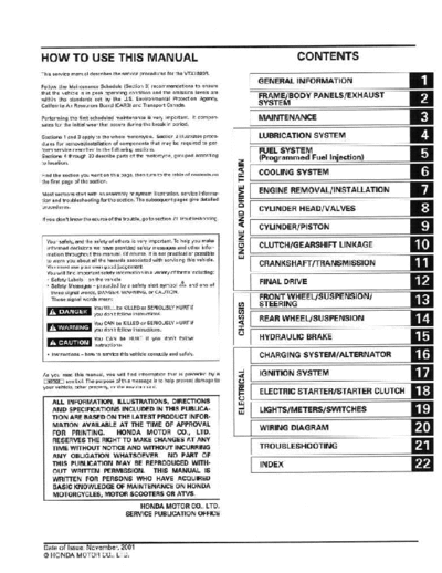 Honda VTX1800 C 02-03 Service Manual ENG By Mosue