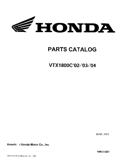 VTX1800C Parts CAT.
