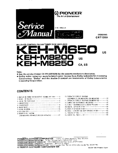 KEH-M650, KEH-M8200, KEH-M8250