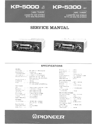 PIONEER KP-5000, KP-5300
