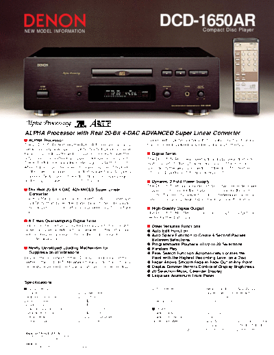 Описание DCD-1650AR