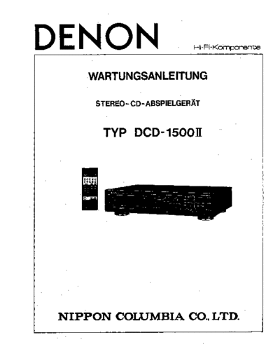 Схема DCD-1500 II