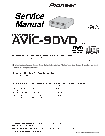 Pioneer AVIC-9DVD