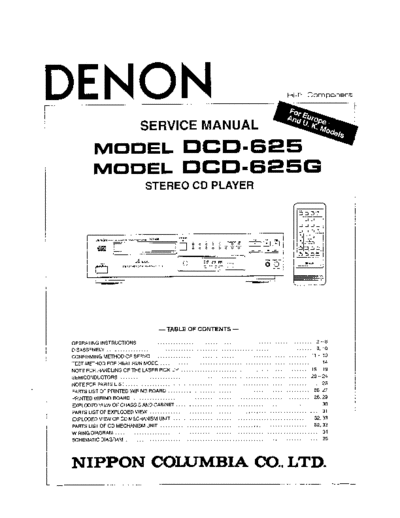 Схема DCD-625 & 625G