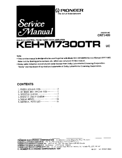 KEH-M7300TR, M7300, M7300SDK, M7200, M7250, M550