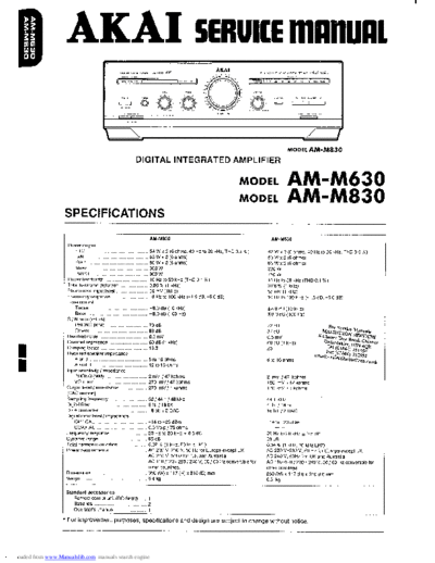 AM-M630 & M830