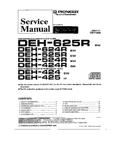 Pioneer_DEH-625R,624R,525R,524R,424R,424,425