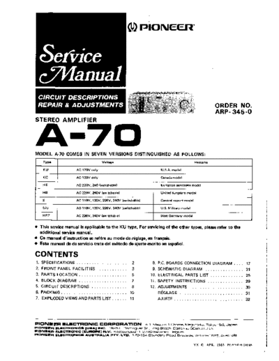 PIONEER A-70