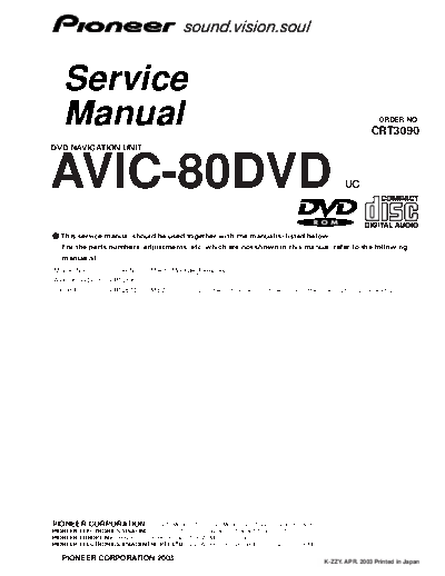 Pioneer AVIC-80DVD