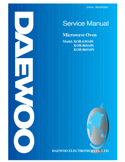 KOR-630A0S & 860A0S & 860A0N