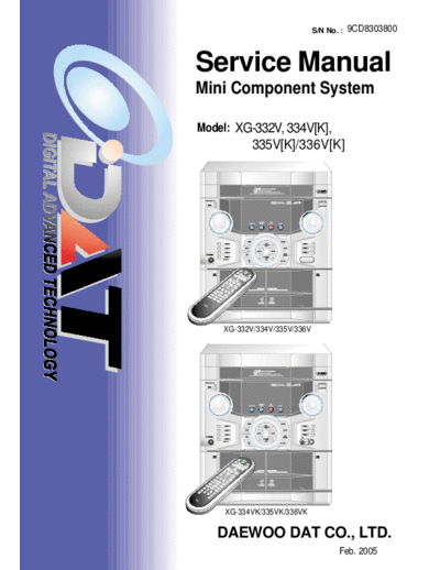 XG-332V & 334V & 335V & 336V