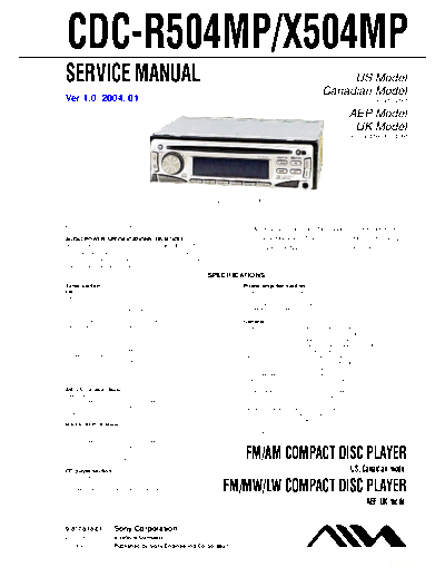 AIWA CDC-R504MP_ CDC-X504MP