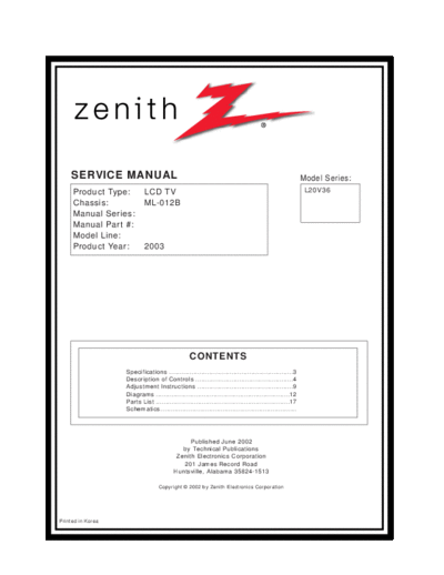 Zenith L20V36