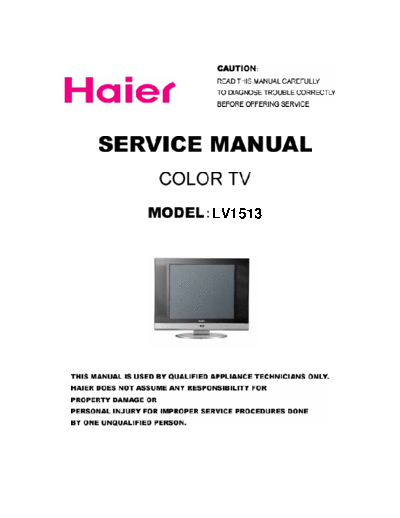 HAIER LV 1513 tv