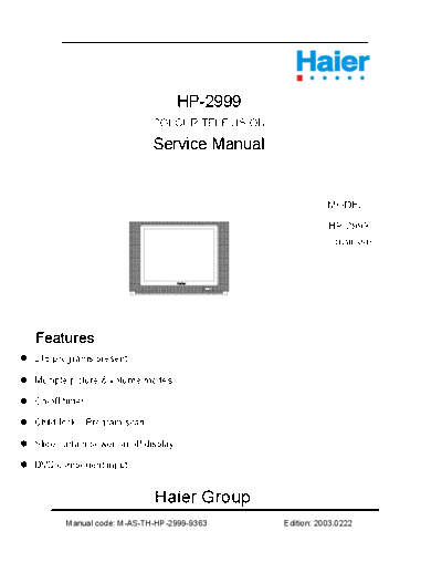 HAIER HP2999