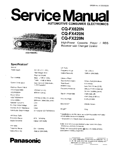 panasonic cq-fx220_420_620