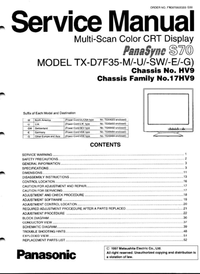 TX-D7F35-M Chassis HV9 S70
