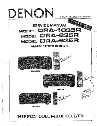 Схема DRA-1035R & 835R & 635R