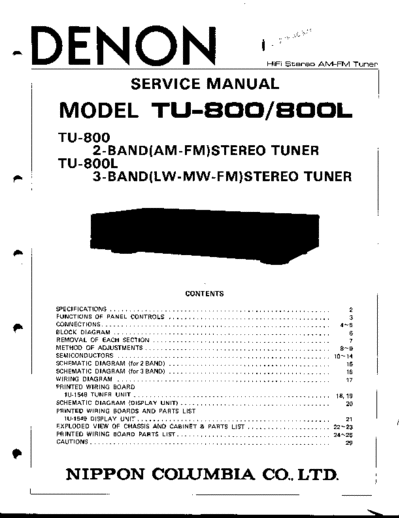 Схема TU-800 & 800L