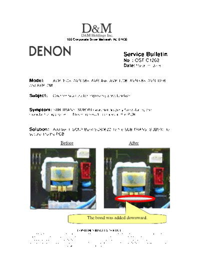Service Bulletin OST-C1262