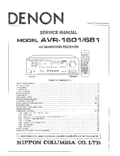 Схема AVR-1601 & 681